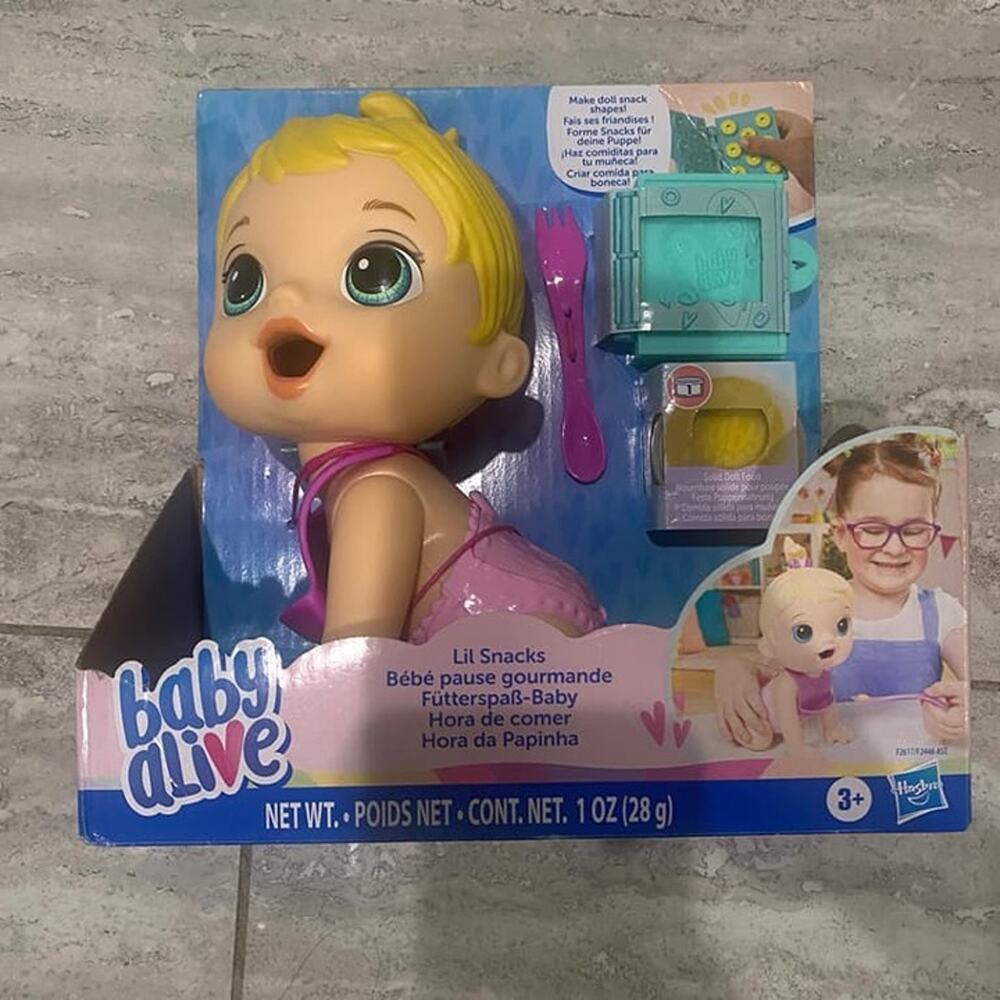 Baby Alive Lil’ Snacks Doll Brand New
